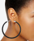 ფოტო #2 პროდუქტის Large Pavé Hoop Earrings 3"