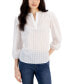 Фото #1 товара Women's Cotton Split-Neck Popover Top