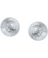 ფოტო #1 პროდუქტის Cubic Zirconia Moon Disc Stud Earrings, Created for Macy's