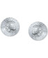 Cubic Zirconia Moon Disc Stud Earrings, Created for Macy's