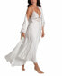 ფოტო #2 პროდუქტის Women's Luxe Satin Bridal Lingerie Long Gown