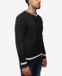 Фото #3 товара Men's Cable Knit Tipped V-Neck Sweater