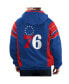 Men's Royal Philadelphia 76ers Home Team Hoodie Half-Zip Jacket