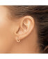 ფოტო #3 პროდუქტის Stainless Steel Polished Rose plated Hinged Hoop Earrings