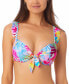 Фото #1 товара California Waves 285876 Juniors' Ruffle-Trim Underwire Bikini Top, Size Medium