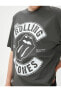 Rolling Stones Lisanslı Tişört Bisiklet Yaka Kısa Kollu Pamuklu