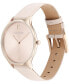 ფოტო #2 პროდუქტის Blush Leather Strap Watch 38mm