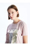 Фото #6 товара Футболка LCW Vision Bicycle Collar Printed Woman Tee