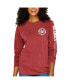 Фото #1 товара Women's Red Washington Nationals Pigment-Dyed Long Sleeve T-Shirt