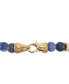 Фото #3 товара Браслет LEGACY for MEN Lapis Lazuli & White Agate Bead Stress in Gold-Tone Steel