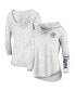 Фото #2 товара Women's Gray Auburn Tigers Space Dye Lace-Up V-Neck Long Sleeve T-shirt