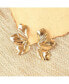 ფოტო #2 პროდუქტის Women's Gold Metallic Flora Drop Earrings