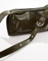 Glamorous buckle strap shoulder bag in dark green