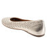 Softwalk Sonoma S1862-732 Womens Beige Wide Leather Ballet Flats Shoes