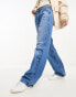 River Island 90s straight jean in midwash blue BLUE - MEDIUM, US4 L32 - фото #8