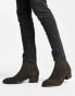 Фото #3 товара H by Hudson Exclusive Abram Cuban chelsea boots in brown suede