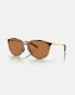 Фото #1 товара Oakley Sielo round polarised sunglasses with brown lens in polished brown tortoise