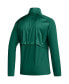 Men's Green Miami Hurricanes Sideline AEROREADY Raglan Sleeve Quarter-Zip Jacket