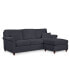 Фото #16 товара Lidia 82" Fabric 2-Pc. Reversible Chaise Sectional Sofa with Storage Ottoman - Custom Colors, Created for Macy's