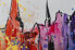 Bild gemalt Stockholm Skyline Silhouette