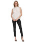 ფოტო #5 პროდუქტის Women's Plisse Mock-Neck Sleeveless Top