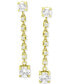 Cubic Zirconia Linear Drop Earrings, Created for Macy's