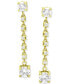 ფოტო #1 პროდუქტის Cubic Zirconia Linear Drop Earrings, Created for Macy's