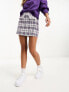 Фото #2 товара ASOS DESIGN boucle mini skirt with button detail in lilac check