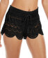 Фото #1 товара Juniors' 2.5" Scalloped Lace Cover-Up Shorts, Created for Macy's