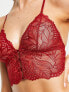 Фото #3 товара Lindex Jasmin lace longline strappy bralette in red