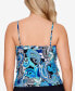 Фото #2 товара Swim Solutions 284828 Women Printed Triple-Tier Tankini Top, Size US 8