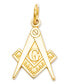 ფოტო #1 პროდუქტის 14k Gold Charm, Masonic Charm