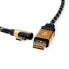 Фото #6 товара ROLINE 11.02.9061 - 1.8 m - USB A - USB C - USB 2.0 - 480 Mbit/s - Black - Gold