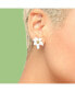Women's Green Wild Flower Stud Earrings