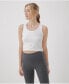 ფოტო #1 პროდუქტის Plus Size Cotton Cool Stretch Fitted Lounge Tank