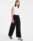 ფოტო #2 პროდუქტის Petite Pull-On Wide-Leg Pants, Created for Macy's