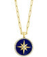 Фото #2 товара EFFY Lapis Lazuli and Diamond (1/4 ct.t.w.) Pendant in 14k Gold