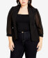Фото #1 товара Trendy Plus Size Drapey 3/4-Length Sleeve Blazer Jacket
