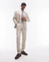 Topman skinny suit trousers in stone