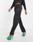 Фото #8 товара Signature 8 satin straight leg cargo trousers in black