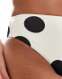 Фото #3 товара ASOS DESIGN Cindy high leg high waist bikini bottom in mono spot