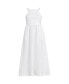 Plus Size Linen Sleeveless Square High Neck Midi Dress