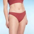 Фото #4 товара Women's Ribbed Cheeky Bikini Bottom - Shade & Shore™ Mahogany Size M (8-10)