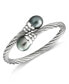 ფოტო #1 პროდუქტის Cultured Tahitian Pearl (10mm) Bangle Bracelet in Stainless Steel