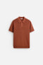 TEXTURED KNIT POLO SHIRT