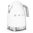 SMEG electric kettle KLF04WHEU (White) - 1.7 L - 2400 W - White - Plastic - Stainless steel - Adjustable thermostat - Water level indicator