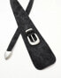 Weekday faux suede western belt in black