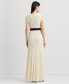 Women's Belted Lace A-Line Gown