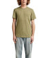 Фото #10 товара Men's Linen Short Sleeve Pocket Crew Neck Tee Shirt