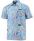 Фото #2 товара Men's Light Blue Florida Gators Vintage-Like Floral Button-Up Shirt